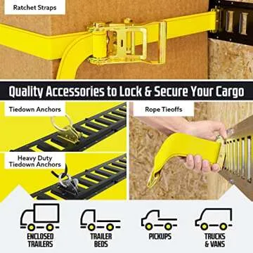 E Track Tie-Down Rail Kit with Heavy Duty Components