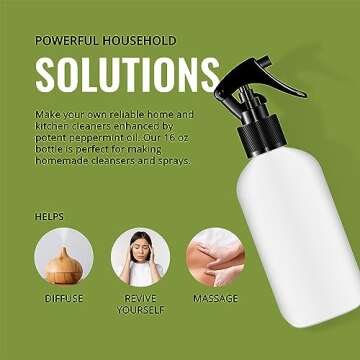 Lab Bulks Essential Oil Peppermint Essential Oil, 16 oz Bottle for Diffusers, House Cleaning, Candles, 1 Pack, Aromatherapy Oil