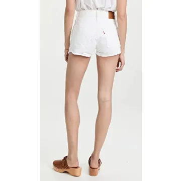 Levi's Women's Premium 501 Original Shorts in White - Size 25