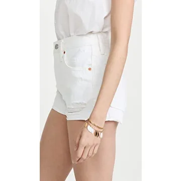 Levi's Women's Premium 501 Original Shorts in White - Size 25