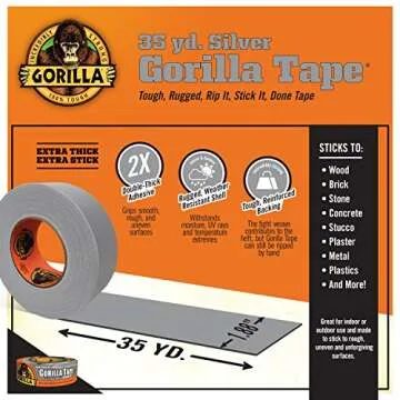 Gorilla Tape - Stronger Silver Duct Tape for Every Task