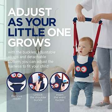 Watolt Baby Walking Harness - Handheld Kids Walker Helper - Toddler Infant Walker Harness Assistant ...
