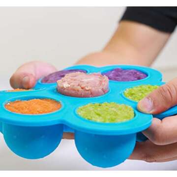SAKOLLA Silicone Egg Bites Molds for Instant Pot Accessories,Fits Instant Pot 5,6,8 Qt Pressure Cooker, Reusable Food Storage Containers, Ice Cube Trays,Baby Food Container