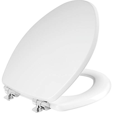 Elegant Mayfair Benton Toilet Seat with Chrome Hinges, Slow Close