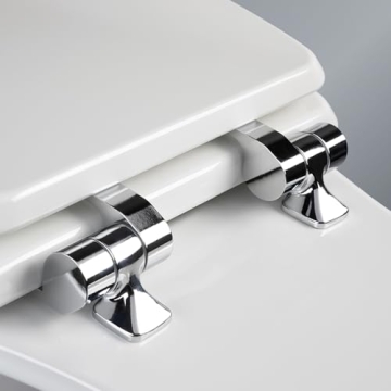 Mayfair Benton Toilet Seat - Elegant Chrome Hinges