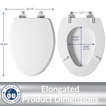 Mayfair Benton Toilet Seat - Elegant Chrome Hinges