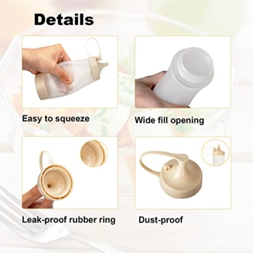 Versatile Qiuhome 12oz Squeeze Bottle for Condiments