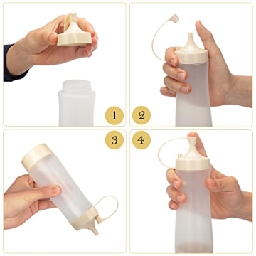Versatile Qiuhome 12oz Squeeze Bottle for Condiments