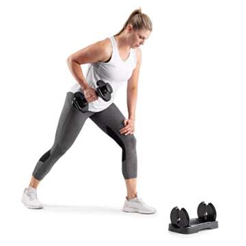 NordicTrack 25 lb Adjustable Dumbbell with Tray