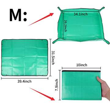 39.4" x 31.5" Large Plant Mats for Repotting, Waterproof Repotting Mat for Indoor Plants Potting Soil, Waterproof Plant Repotting/Potting Tray, Potting Mat Gardening Tray for Indoor Plants Succulents