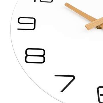 Lumuasky Modern 12 Inch Silent Wall Clock Ideal for Home