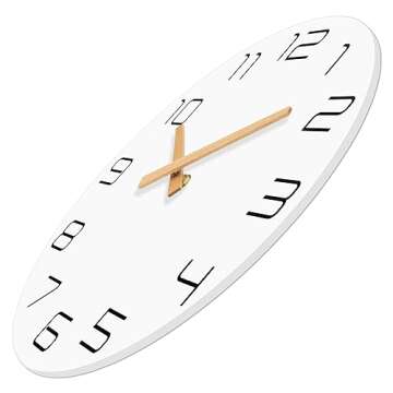 Lumuasky Modern 12 Inch Silent Wall Clock Ideal for Home