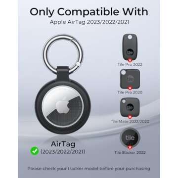 MRGLAS 4-Pack for Apple AirTag Holder, Air Tag Case with Keychain- Secure Fit, Easy Install, Waterpr...