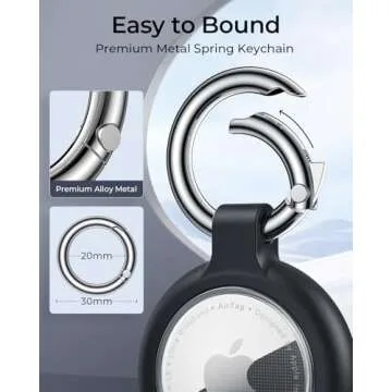 MRGLAS 4-Pack Apple AirTag Holders with Keychain