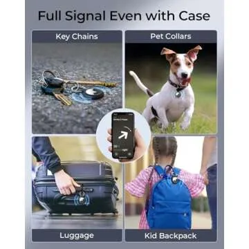 MRGLAS 4-Pack Apple AirTag Holders with Keychain