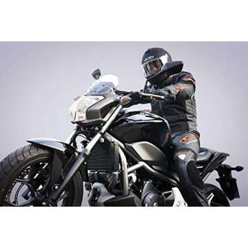 Fingerless Driving Gloves PU Faux Leather Outdoor Sport Half Finger Glove for Men Women Teens (Fingerless, L)