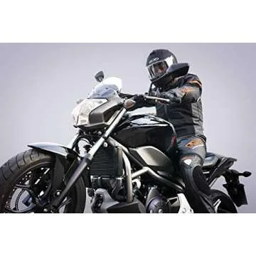 Fingerless Driving Gloves PU Faux Leather Outdoor Sport Half Finger Glove for Men Women Teens (Fingerless, L)