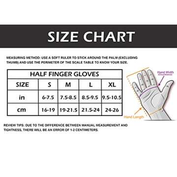 Fingerless Driving Gloves PU Faux Leather Outdoor Sport Half Finger Glove for Men Women Teens (Fingerless, L)