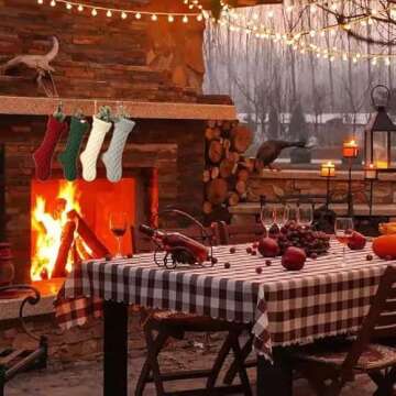 Haiteng Cable Knit Christmas Stockings for Holidays