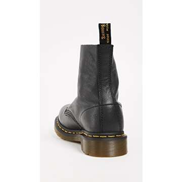 Dr. Martens, Women’s 1460 Pascal Virginia Leather 8 Eye Boot, Black, 7