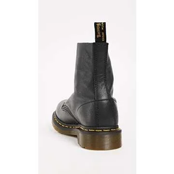 Dr. Martens, Women’s 1460 Pascal Virginia Leather 8 Eye Boot, Black, 7