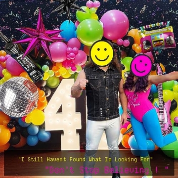 80s Music Theme Balloon Garland for Parties and Events