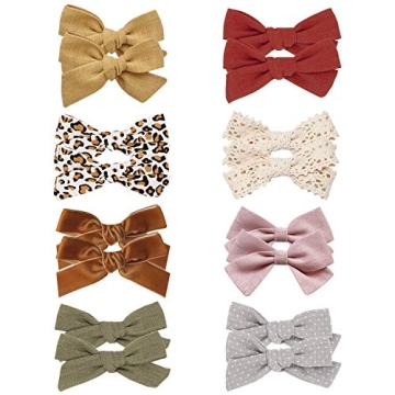 Charming 16-Piece Baby Girl Hair Bow Clips Set for Every Occasion