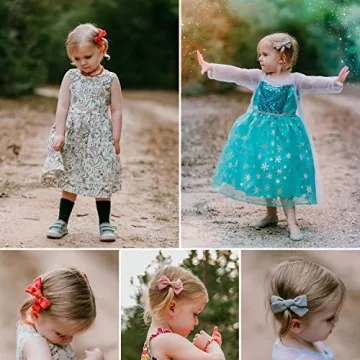 Charming 16-Piece Baby Girl Hair Bow Clips Set for Every Occasion