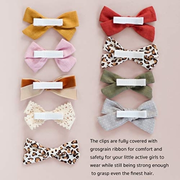 Charming 16-Piece Baby Girl Hair Bow Clips Set for Every Occasion