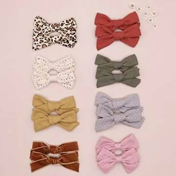 Charming 16-Piece Baby Girl Hair Bow Clips Set for Every Occasion
