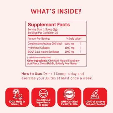 Peach Perfect Creatine Powder for Women - Boost Your Muscle