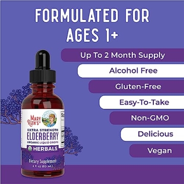 USDA Organic Elderberry Syrup Sugar-Free Immune Support