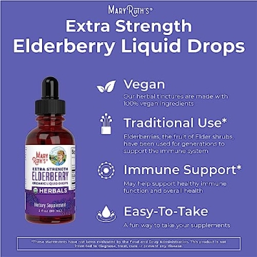 USDA Organic Elderberry Syrup Sugar-Free Immune Support