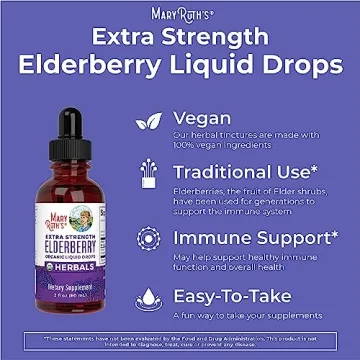 USDA Organic Elderberry Syrup Sugar-Free Immune Support