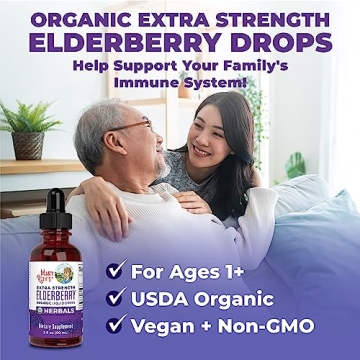 USDA Organic Elderberry Syrup Sugar-Free Immune Support