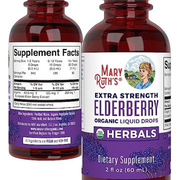 USDA Organic Elderberry Syrup Sugar-Free Immune Support