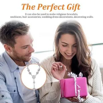 Ziciner 2 PCS Car Rosary for Rearview Mirror, Personalized Blessing Rear View Mirror Hanging Decors, Auto Rearview Mirror Rosary Pendant, Car Interior Hanging Accessories (Pink)