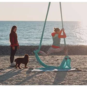 F.Life Aerial Silk Yoga Hammock Strater Kit -10 Yards For Flying Yoga (Burgundy)