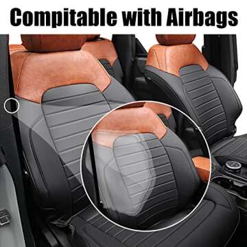 Mabett Seat Covers Full Protector with Backrest and Armrest for Ford Bronco Accessories 2021 2022 2023 2024 4-Door (Brown and Black)
