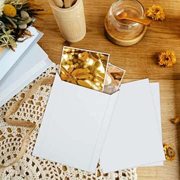 Poever 25 Pack Document Mailers - White Cardboard Envelopes