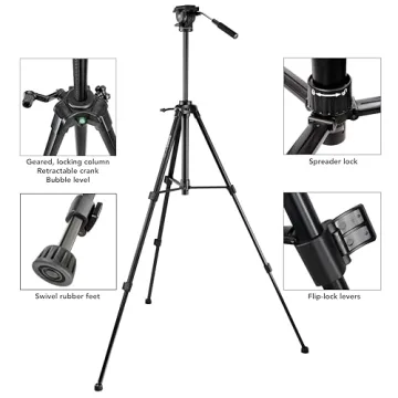 Magnus VT-300 Video Tripod with Fluid Head for Creators