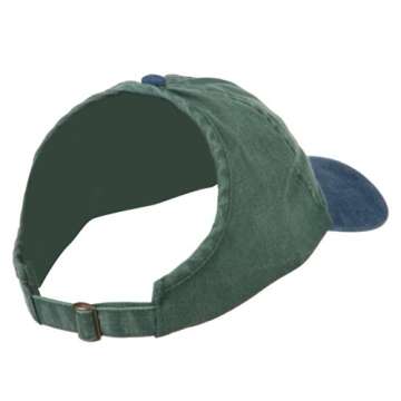 Pigment Dyed Ponytail Cap in Navy Dark Green for Trendsetters