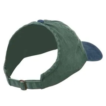 Pigment Dyed Ponytail Cap in Navy Dark Green for Trendsetters