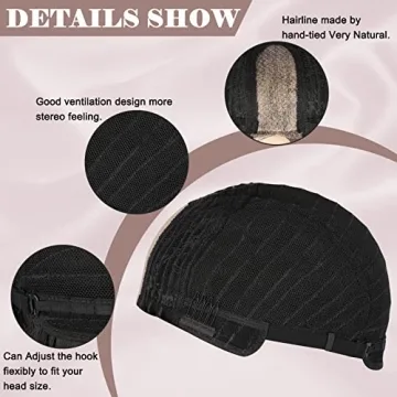 NAYOO Long Black Wavy Wig - 26 Inch Natural Look