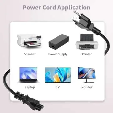 High Quality 3 Prong Power Cord Replacement Cable 6 Ft