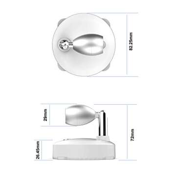 Wireless Spotlight, 2 Pack Battery Operated Accent Lights Art Picture Wall Light with Rotatable Light Head, Dimmable, Stick on Anywhere, 4000K Warm White (Silver)