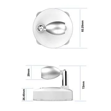 Wireless Spotlight, 2 Pack Battery Operated Accent Lights Art Picture Wall Light with Rotatable Light Head, Dimmable, Stick on Anywhere, 4000K Warm White (Silver)