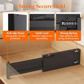 Lifewit 9 Pack Adjustable Drawer Dividers for Organizing