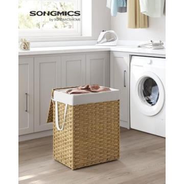 Compact SONGMICS Laundry Hamper with Lid & Handles