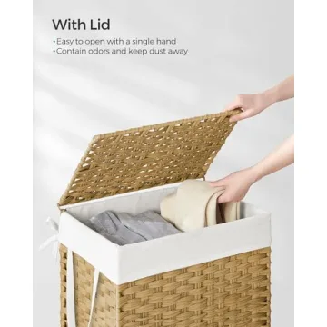 Compact SONGMICS Laundry Hamper with Lid & Handles
